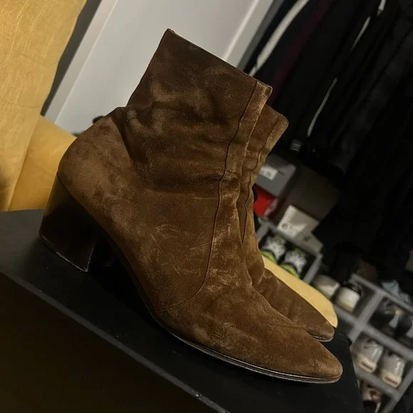 Saint Laurent | Shoes | Vasilli Zipped Dark Land Velvet 